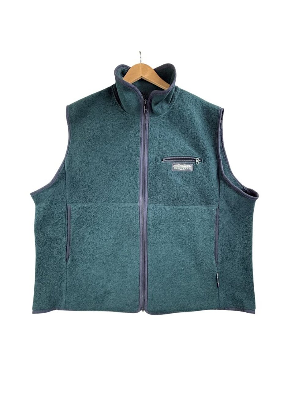 Vintage Woolrich Vest Mens XL Green Polartec Fleece Full Zip Made USA Outdoor